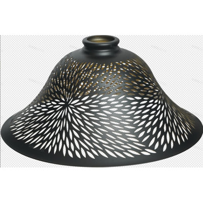 Housses de ventilateur de plafond, abat-jour de remplacement pour luminaire suspendu de 1,65 po, hauteur de 5,5 po ALUCSET et diamètre de 12,2 po, cloche en métal pour appliques murales de lustre gravées