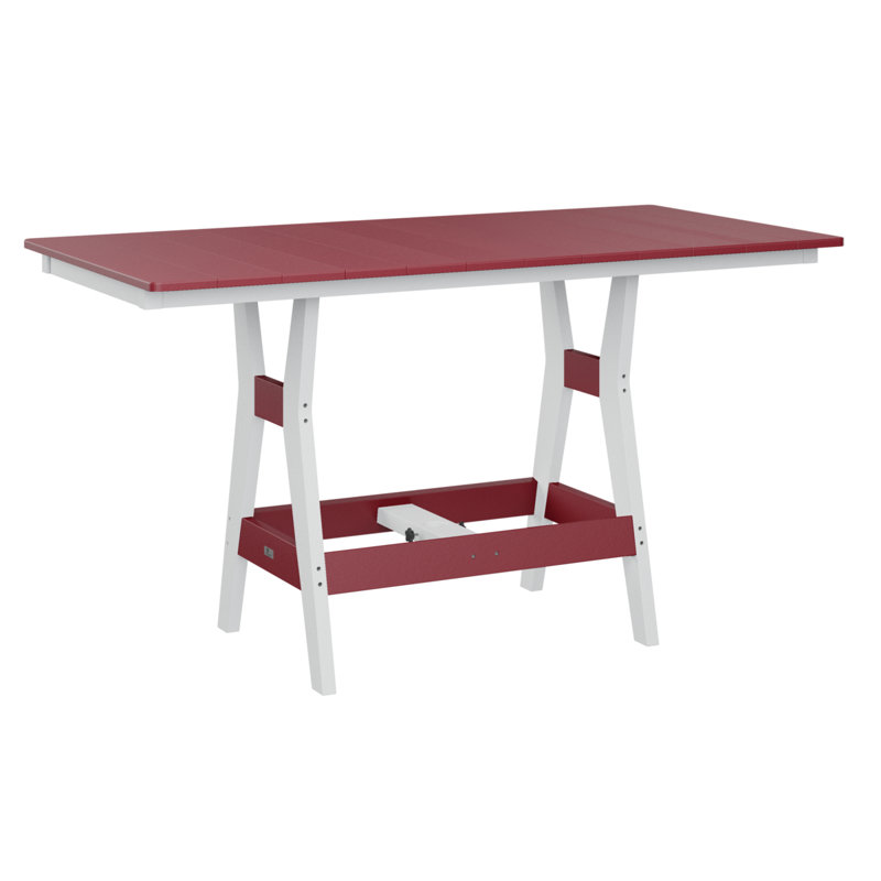 Table de bar rectangulaire rouge écarlate Camden, Rouge écarlate, H 38,87 po x l 66 po x P 33 po