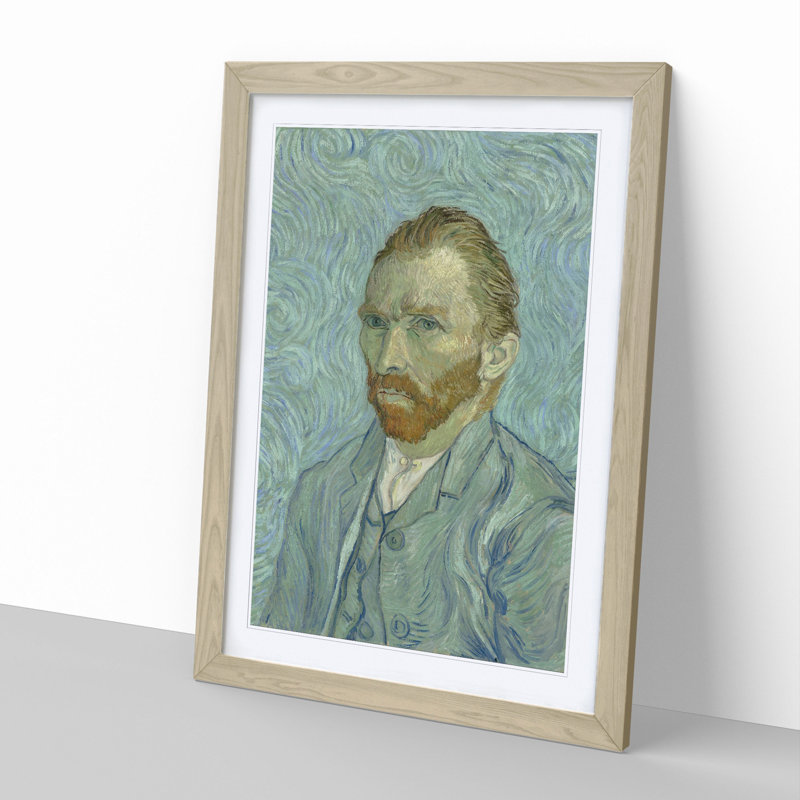 Self-Portrait Vol.7 by Vincent Van Gogh - Picture Frame Painting, 48cm H x 36cm W x 2cm D, Oak Framed
