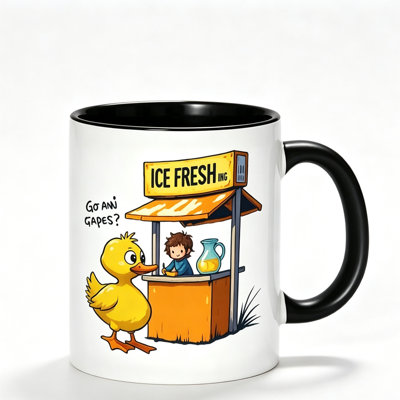 Beautiful Ducks with Grape Pattern Design for Purchase Ceramic Coffee Mug Coffee Cup Tea Mug Birthday Gift Office Can Hold Tea Milk.