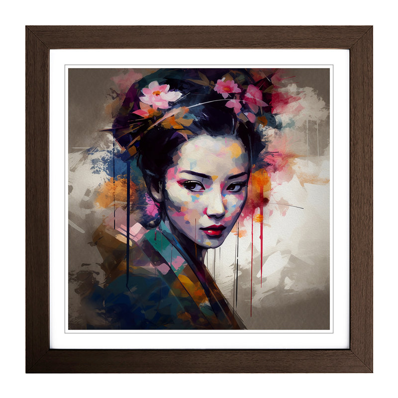 Single Picture Frame Print on Wood, Walnut