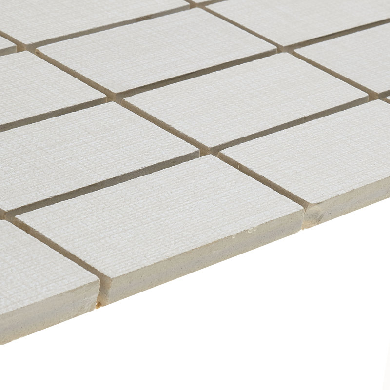 Carreau de mosaïque en céramique 1 po x 3 po beige de texte moderne