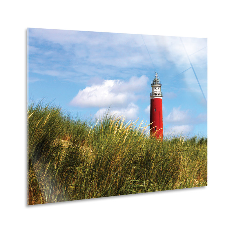 Red Lighthouse by Giallobus - No Frame Print on Plastic / Acrylic, 65cm H x 95cm W