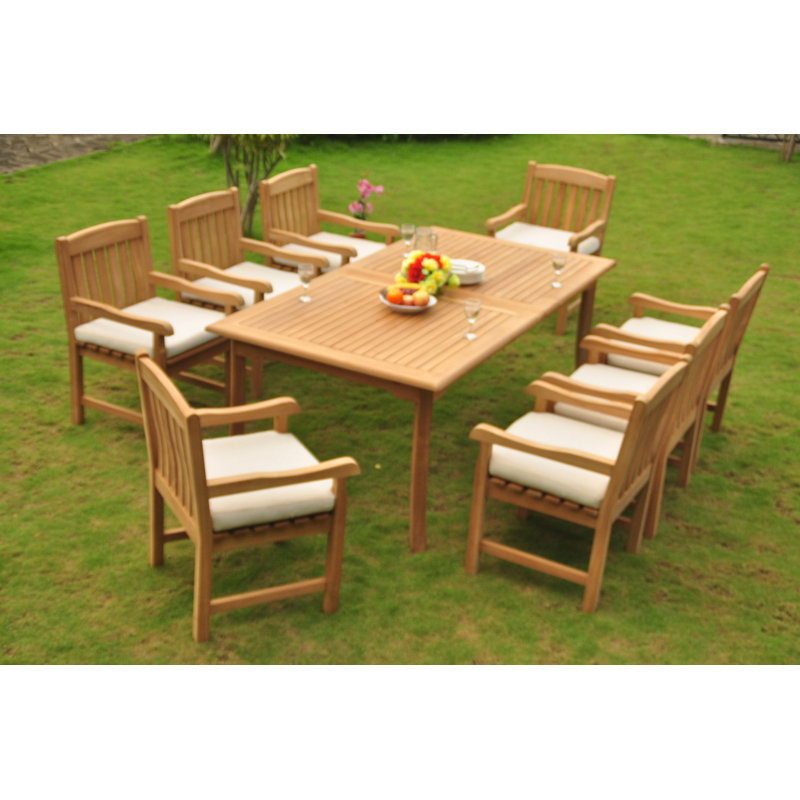 Ensemble repas pour 8 personnes Ulises, H 30,5 po x L 117 po x l 42,5 po