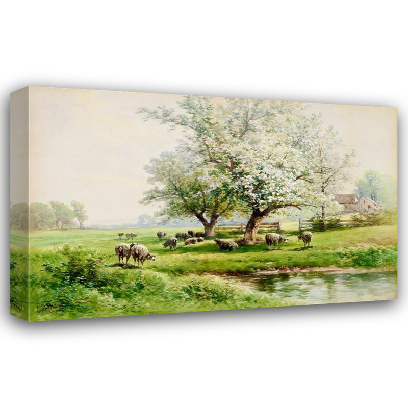 «Pastoral Landscape» par Carl Weber - Art mural sur toile tendue avec châssis, H 24 po x l 17 po