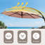 Parasol en porte-à-faux Ebonique 11 pi Deluxe avec base incluse-700986573