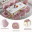 Chaises de salle à manger roses avec accoudoirs, 1 pièce