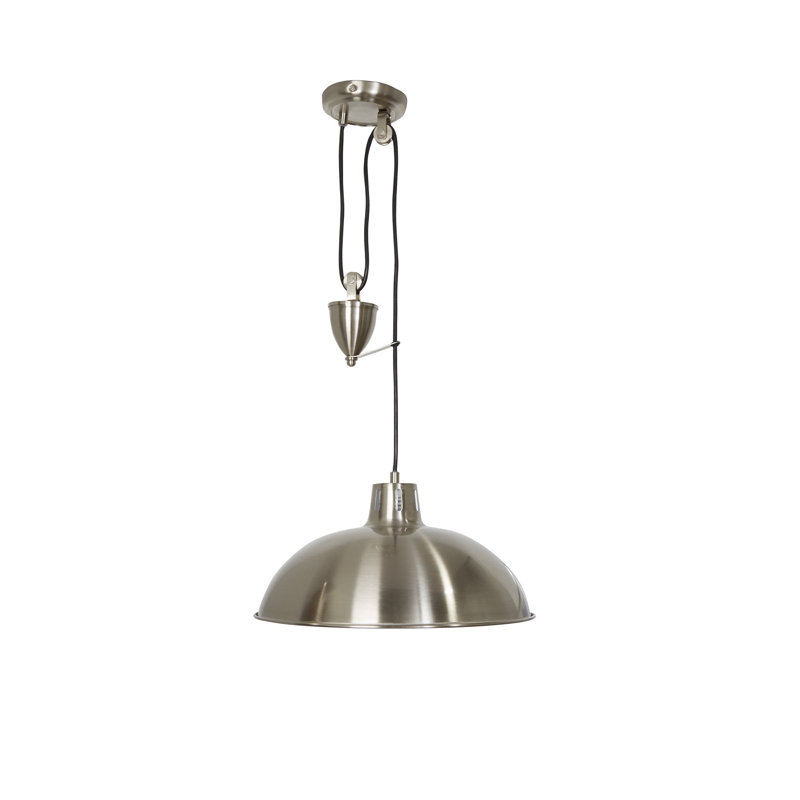 Reedsville 1 - Light Brush Nickel Dome Pendant