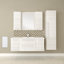 Silhouette 48" Wall-Mounted Single Bathroom Vanity Set with Cultured Marble Top-870317906