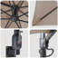 Garden Parasol with LED Strip Lights Manual Polyester and Steel Solar-1547198601-1547198604