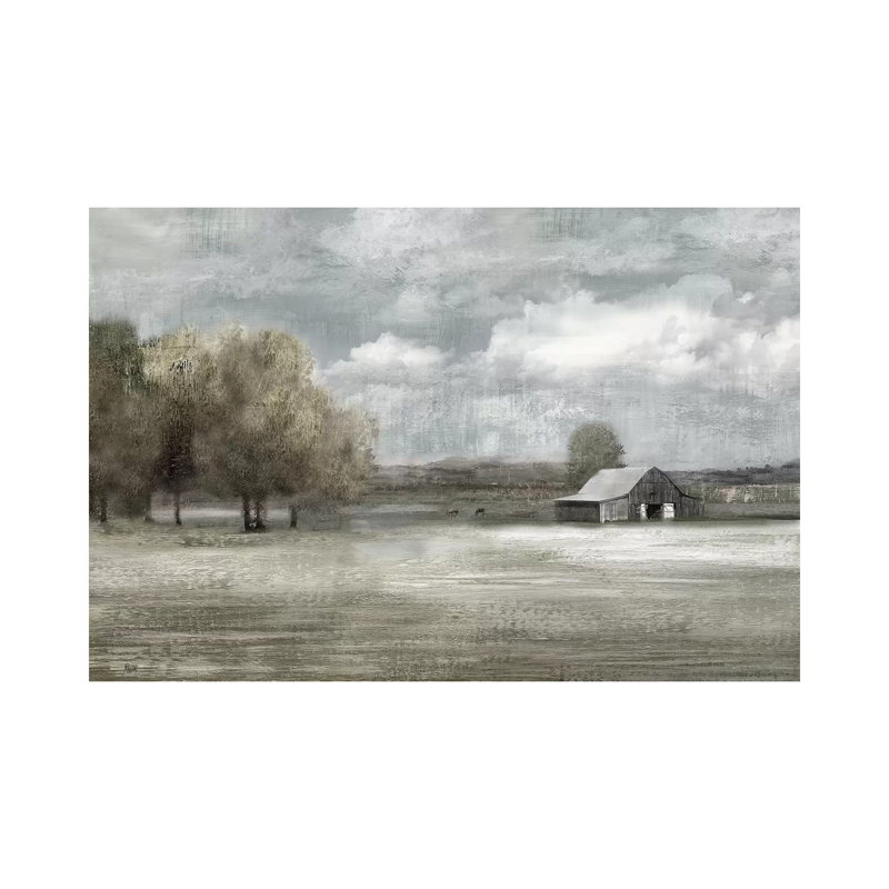 " Country Quiet " by Nan, Wrapped Canvas, 8" H x 12" W x 0.75" D