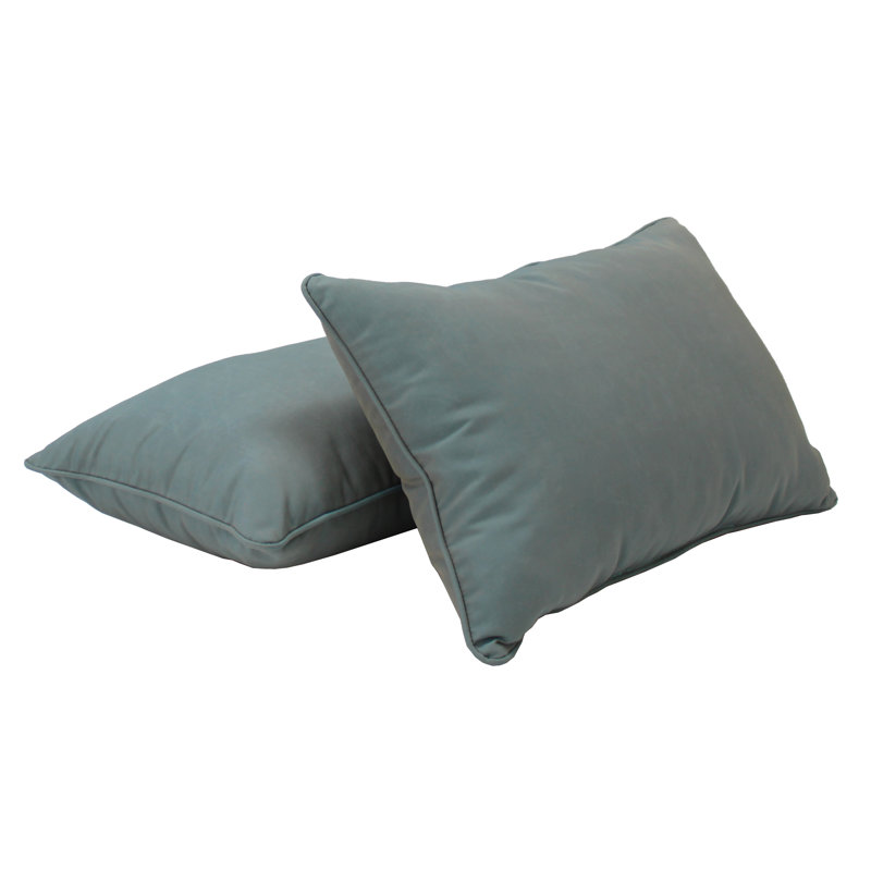 Housse et insert de coussin rectangulaire intérieur / extérieur Element, Turquoise poussiéreux, 16 po x 24 po