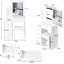 Grande coiffeuse avec tabouret rembourré grande capacité de rangement blanc 29,2 po