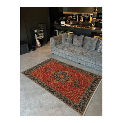 Tapis tissé rouge Mosso