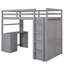 Lit mezzanine avec tiroirs, bureau et garde-robe-1282667115