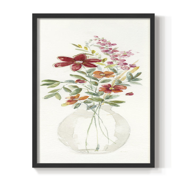 Reproduction encadrée Provence Bouquet II - bois massif, Noir, noir, noir, noir, H 30 po x l 24 po