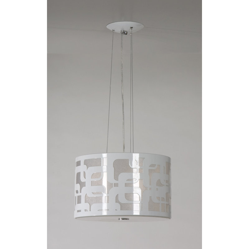 Frankel 3 - Light Drum Pendant, White