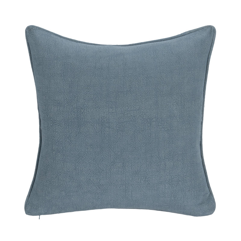 Bedford Linen Square Indoor/Outdoor Pillow Cover & Insert, Chambray