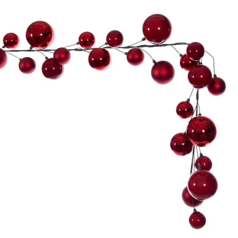  Guirlande 10 'Red Ball Branch., Rouge