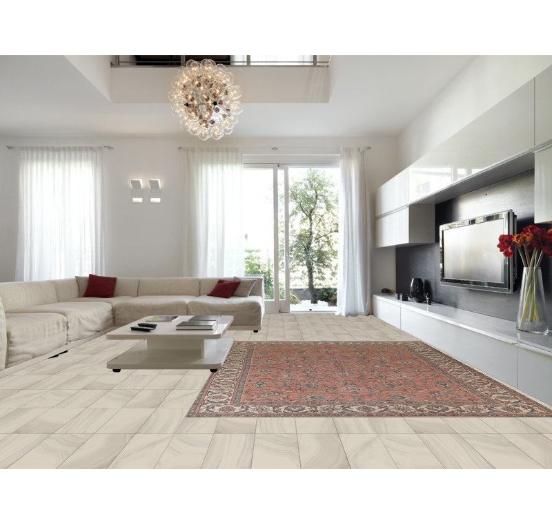 Tapis traditionnel floral all-over rose 10 x 13