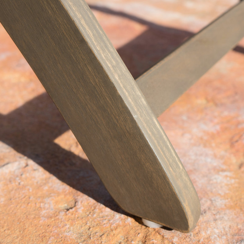 Table de salle à manger pliable de 43,5 po - Bois, pliable résistant aux intempéries, finition grise, imperméable