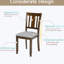 Chaises en noyer pour salle à manger - 4 chaises élégantes et rembourrées, assise rembourrée en bois, polyvalentes pour la maison