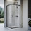 76cm Sliding Shower Enclosure, 5mm Tempered Glass, Freely Combinable for Custom L-Shaped Bathroom Layouts, Matte Black