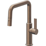 Corsano Contemporary Pull Down Kitchen Faucet with Button Sprayer Quad Spout and FB Series Handle