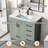 Wimer 36" Single Bathroom Vanity With Sink Top, Bathroom Sink Faucet and Pop Up Drain, Hand Paint Surface, EPA Certified