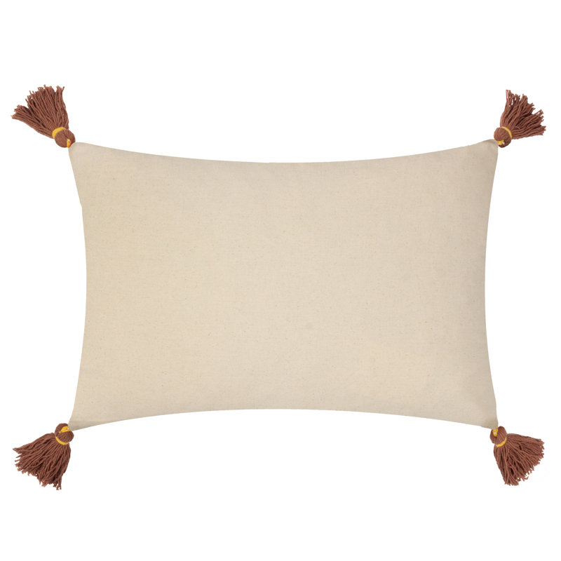Amero Abstract Orange Rectangular Throw Pillow Cover