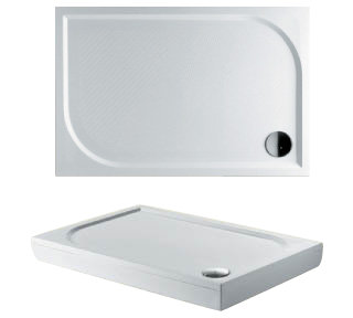 Plastic Shower Tray – White, 3cm H x 120cm W x 80cm D