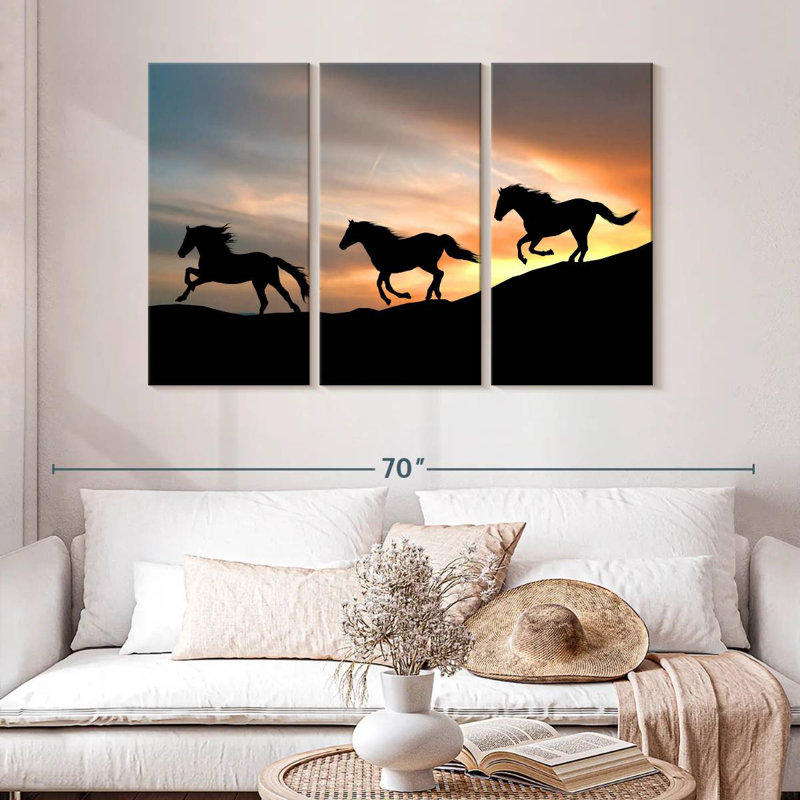 Brampt Wild Horses Galloping, 32" H x 50" W