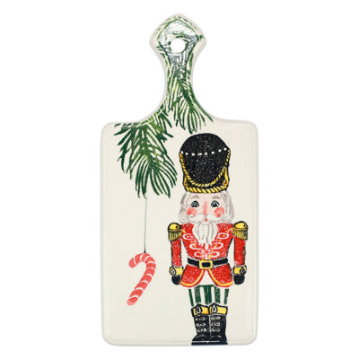 VIETRI Nutcrackers Terra Bianca Cheese Board