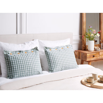 Linnell Geometric Green Cushion