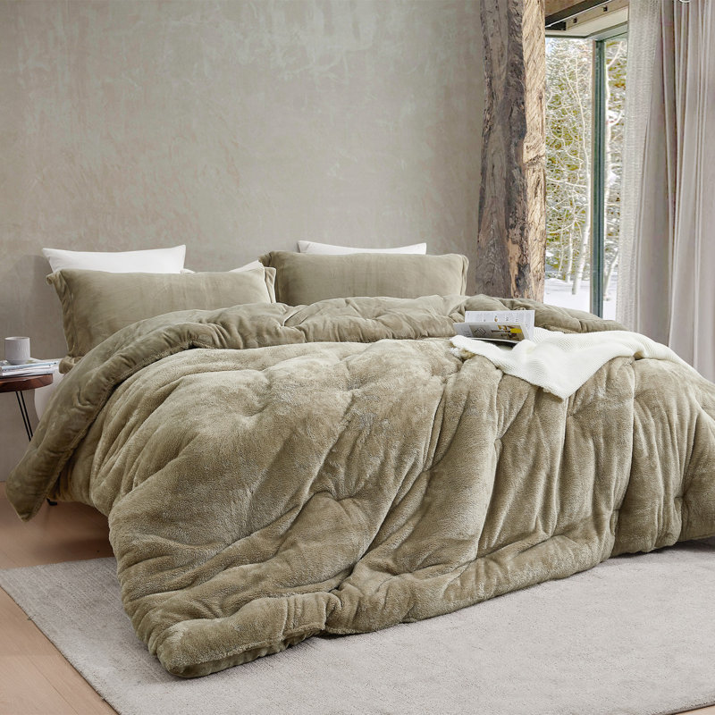 Ensemble d'édredon surdimensionné Coma, Édredon pour grand lit + 2 taies décoratives sta, Brun