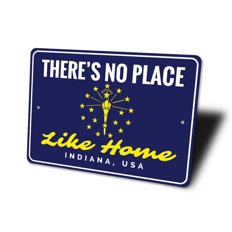 Plaque en aluminium No Place Like Home, H 10 po x l 14 po x P 0,04 po