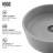 Palermo Gothic 15" L x 15" W x 5" H Gray Handmade Round Vessel Bathroom Sink