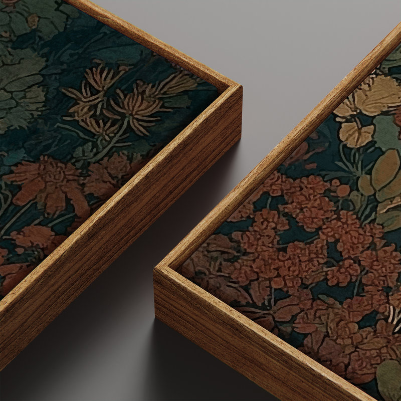 «Vintage Landscape Wall Art», ensemble de 2 toiles encadrées 20 x 60 pouces, Naturel