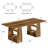 63-Inch Dining Table for 6-8, 4 Shelves Shelf Kitchen Table, Large Modern Rectangle Dining Room Furniture, for Living Room