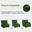 107.8" Chenille Modular Sectional Cloud Couch With Ottoman-1438454312
