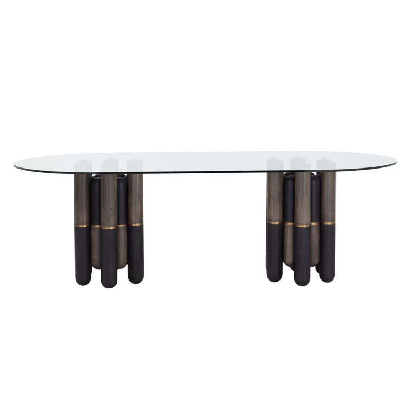 Oval Glass Dining Table