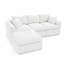 Canapé d'angle modulaire avec mousse haute résilience et tissu chenille