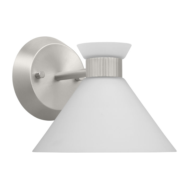 Petite applique murale 1 lumière Belcarra, Acier brossé