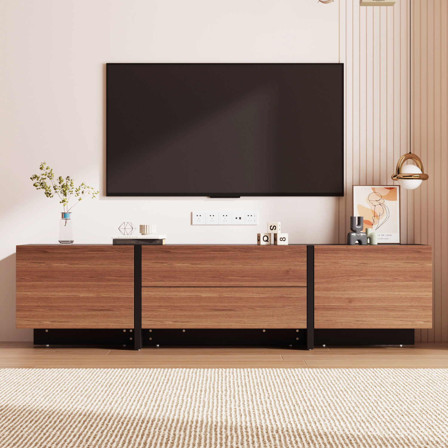 Tebikerei TV Stand for TVs up to 85