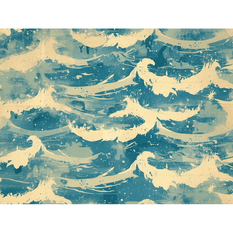 Marine Abstract Machine Printed Throw Blanket, 60" W x 80" L