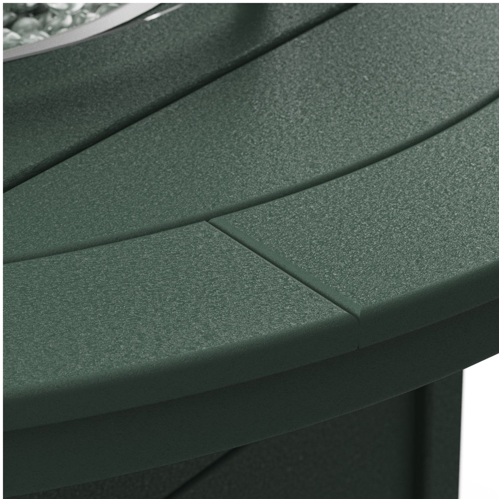 POLYWOOD® Tables Round 48" Fire Pit Table, Green