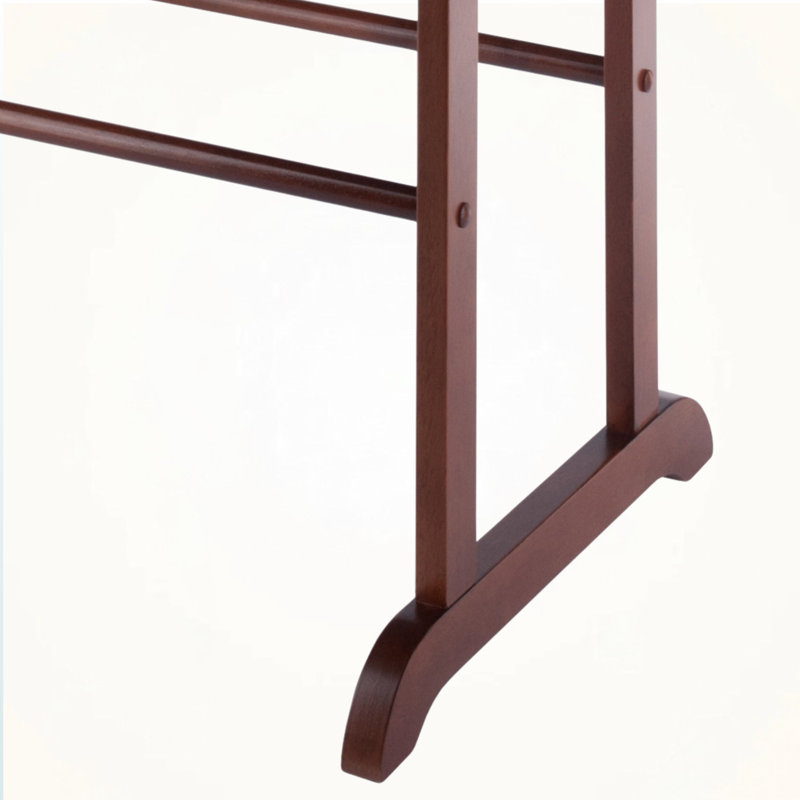 Dean Modern Solid Wood Quilt Rack in Brown Finish, 29.85'' H X 25.68'' W X 18.12'' D