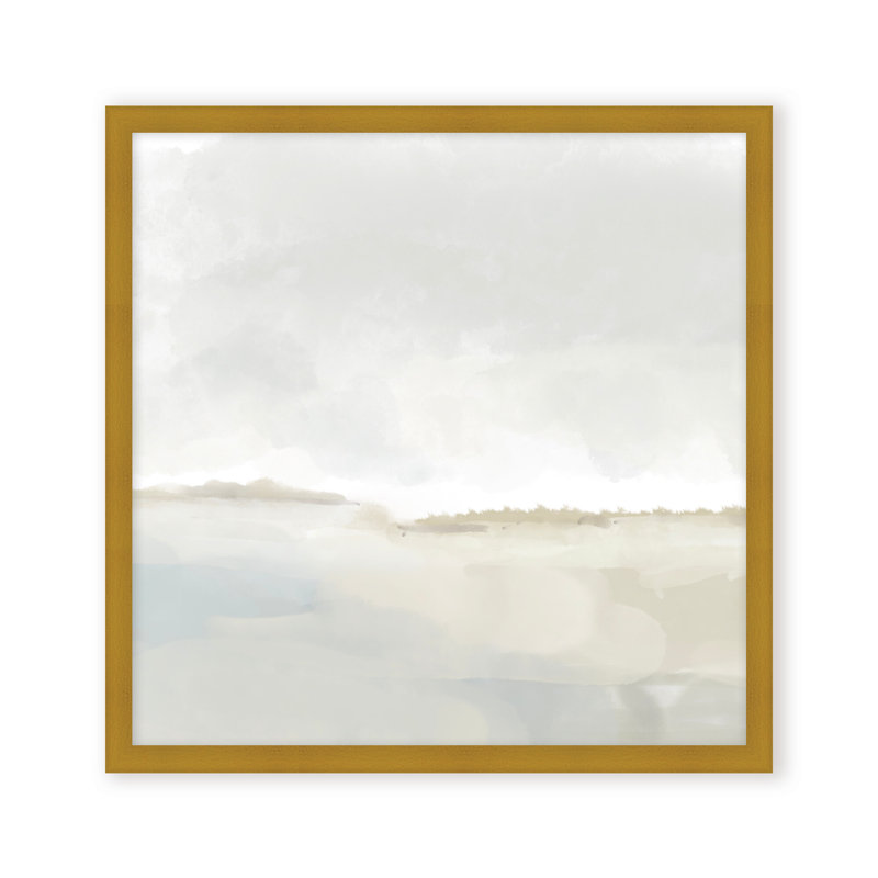 Coastal Retreat Shifting Sands, 24" H x 24" W x 1.125" D, Framed Print, Gold