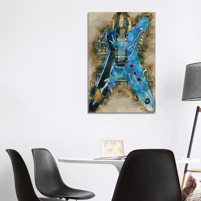 Dimebag Darrell's Steampunk Guitar - Wrapped Canvas Print