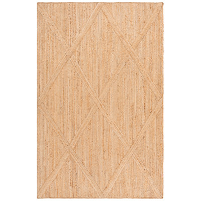 Natural Fiber 976 Flatweave Jute Pile Geometric Rug